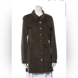 House of Harlow 1960 Army Green Corduroy Coat